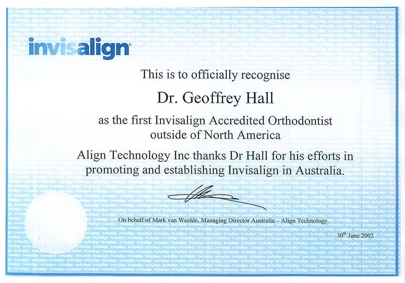 Invisalign certificate